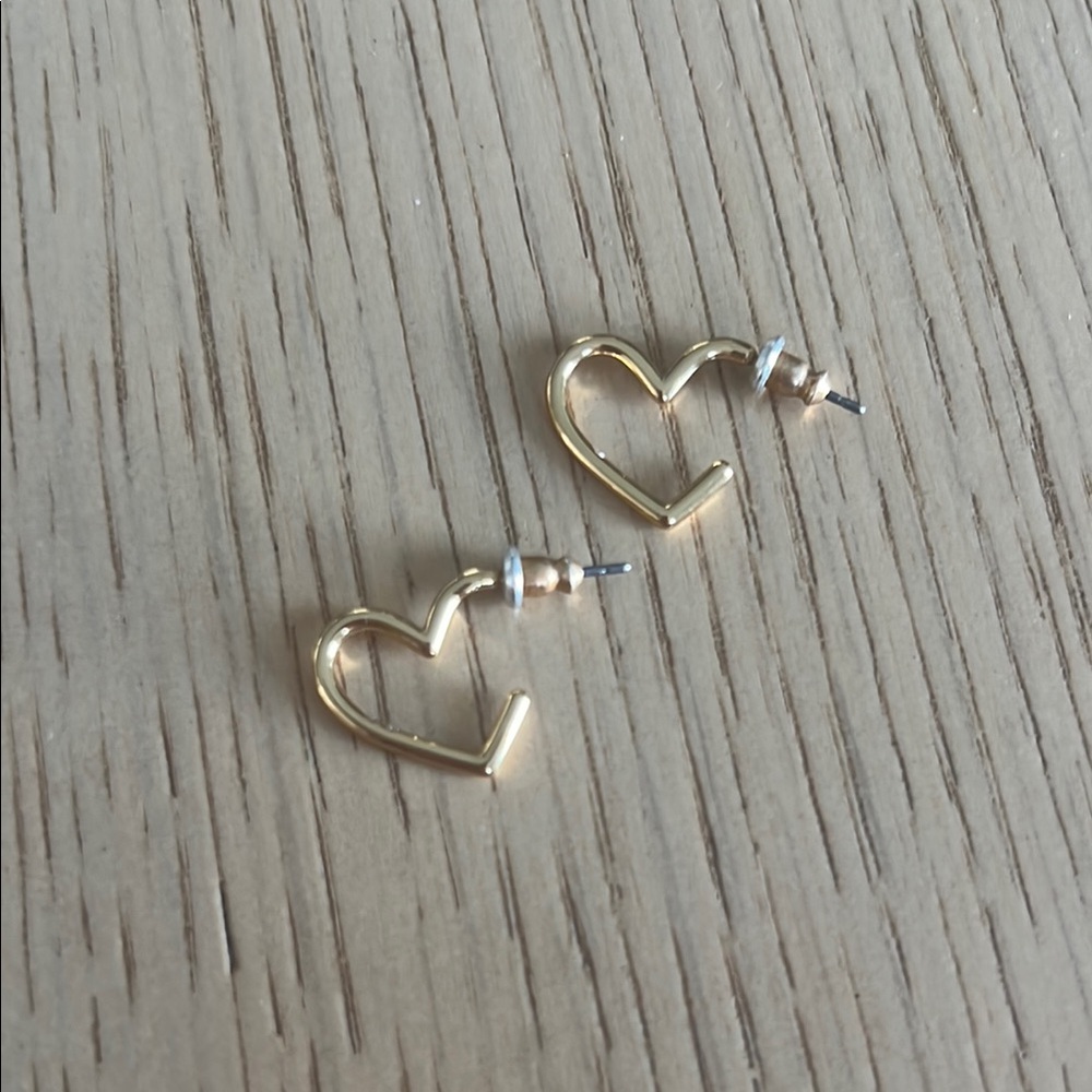 Kate Spade Gold Heart Stud Earrings